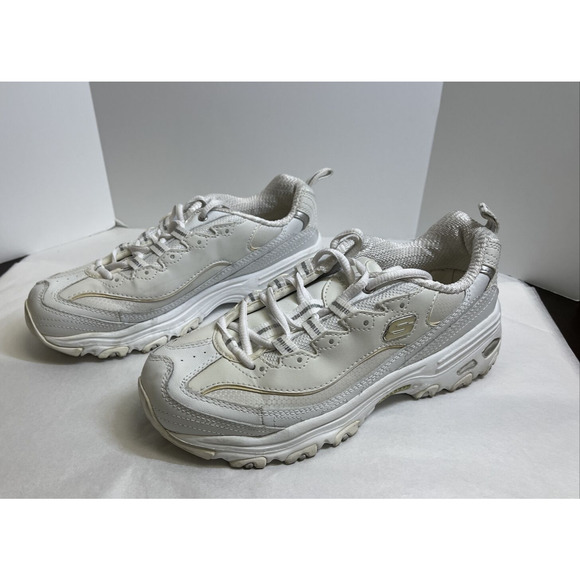 Skechers Shoes - Skechers Womens Sport D'Lites White Training Running Shoes SN11931 Size 8